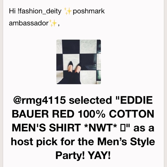 EDDIE BAUER RED 100% COTTON MEN'S SHIRT *NWT* π₯ - Picture 2 of 5